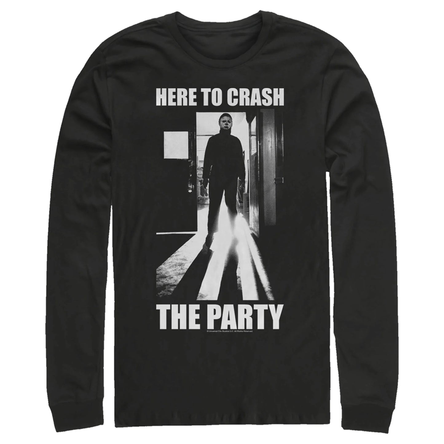 Men'S II Michael Myers Crash the Party Long Sleeve Shirt Black X Large