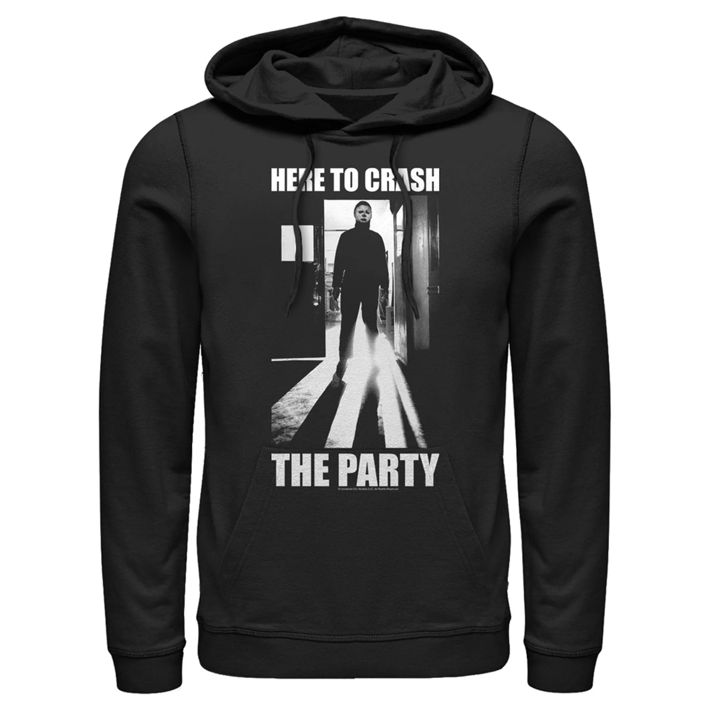 Men'S II Michael Myers Crash the Party Pull over Hoodie Black 2X Large