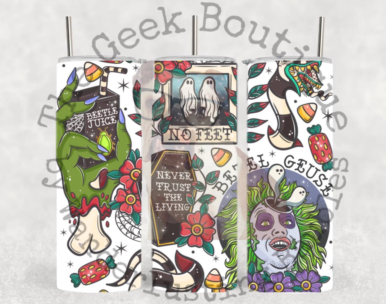 Beetlejuice Tattoo Halloween Horror Spooky Movie Tumbler