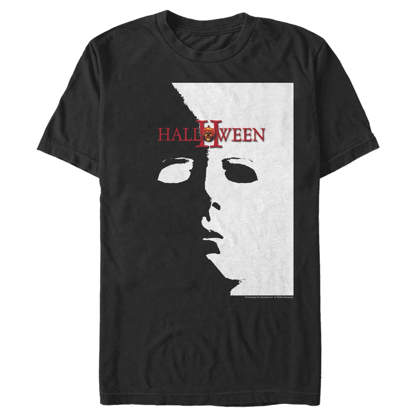 Men'S II Michael Myers Mask Poster Graphic Tee Black Small