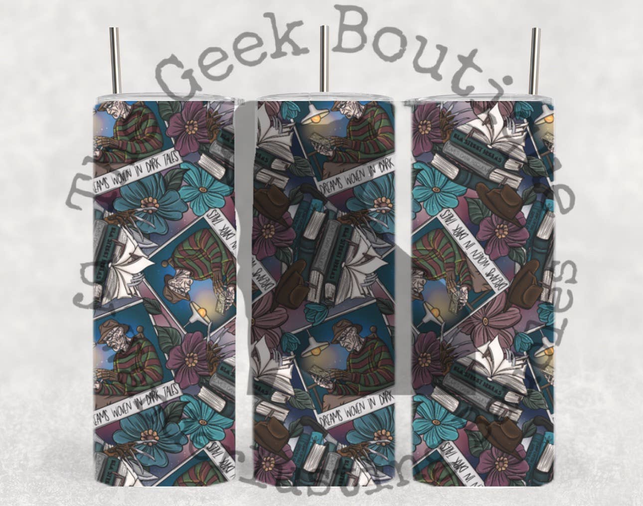 Freddy Nightmare Book Novel Horror Halloween Tumbler