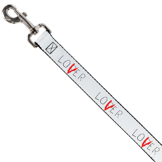 Dog Leash - It Chapter Two LOSER/LOVER White/Black/Red