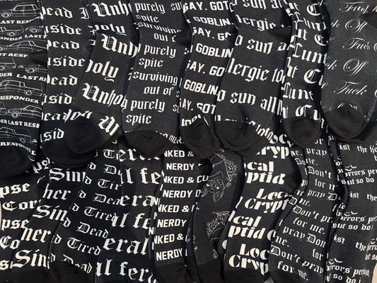 Novelty Socks - Unholy - Ready To Ship