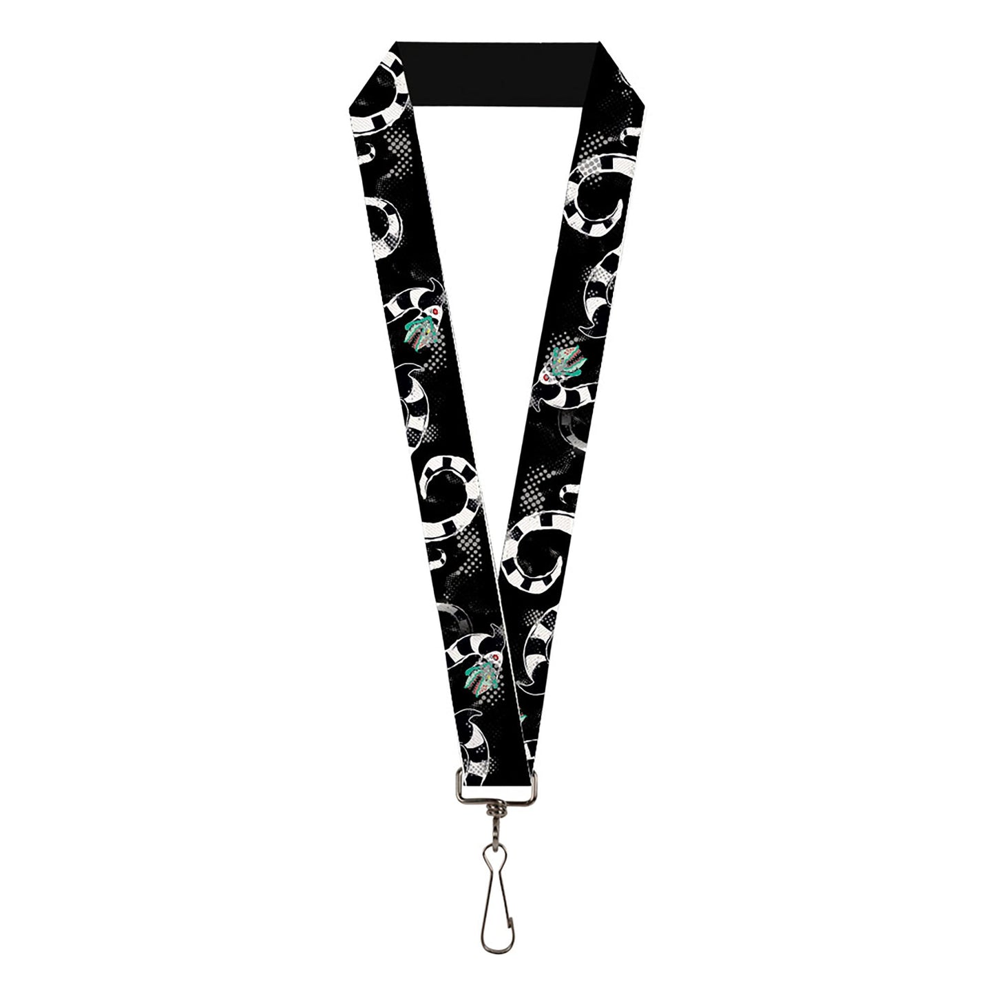 Lanyard - 1.0" - Beetlejuice Sandworm Halftone Repeat Black/Gray