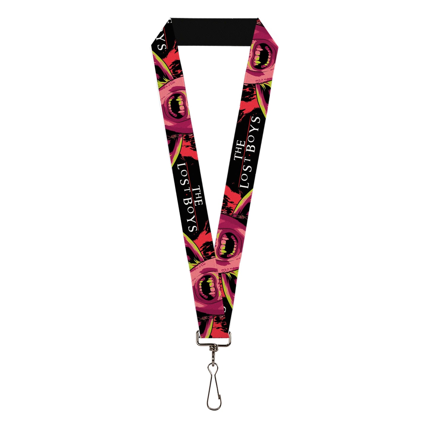 Lanyard - 1.0" - THE LOST BOYS Teeth Fangs Pose Title Logo Black/Reds/Yellows