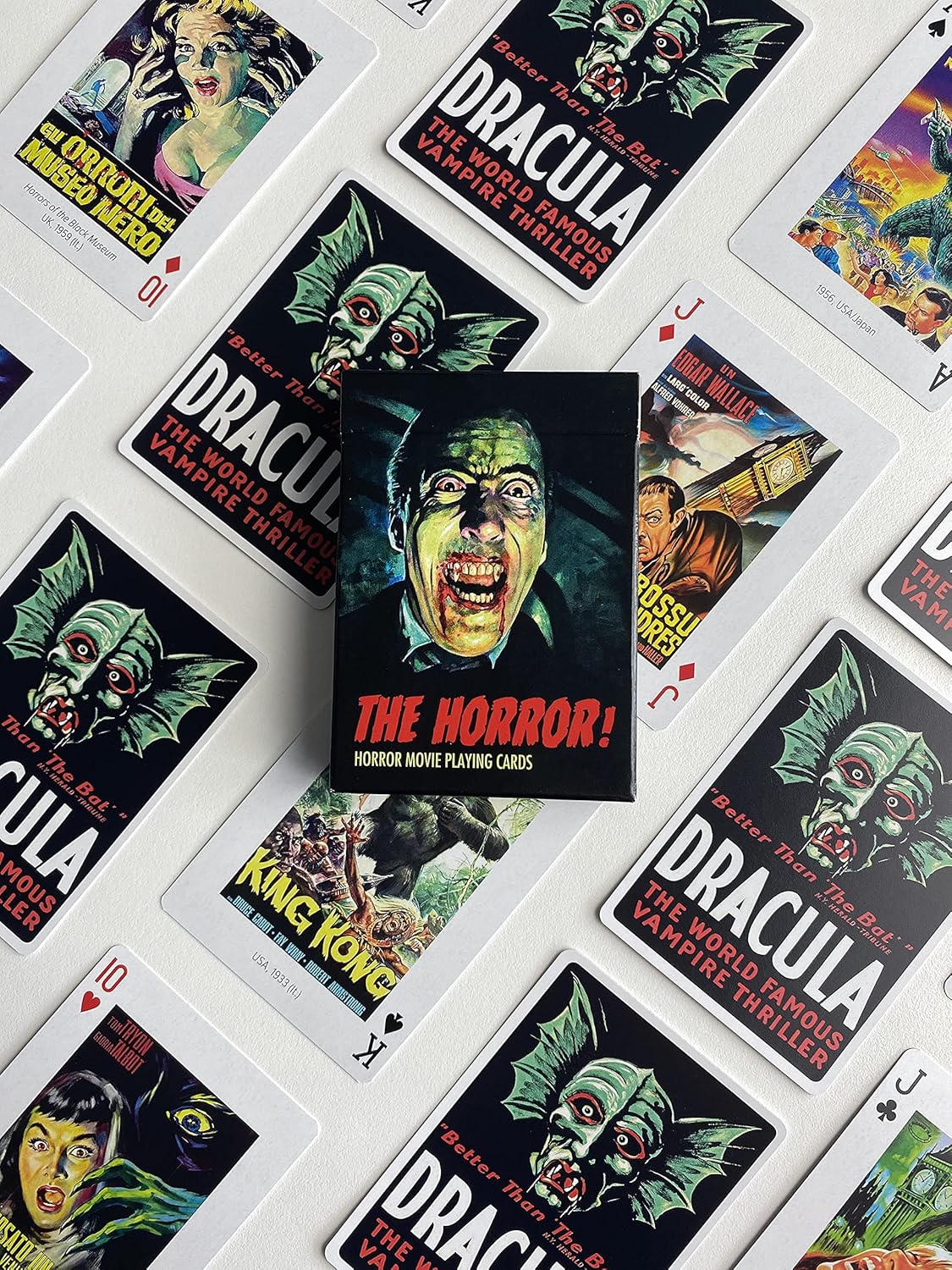 Piatnik The Horror! Horror Movie Playing Cards – Classic Monsters on Every Card