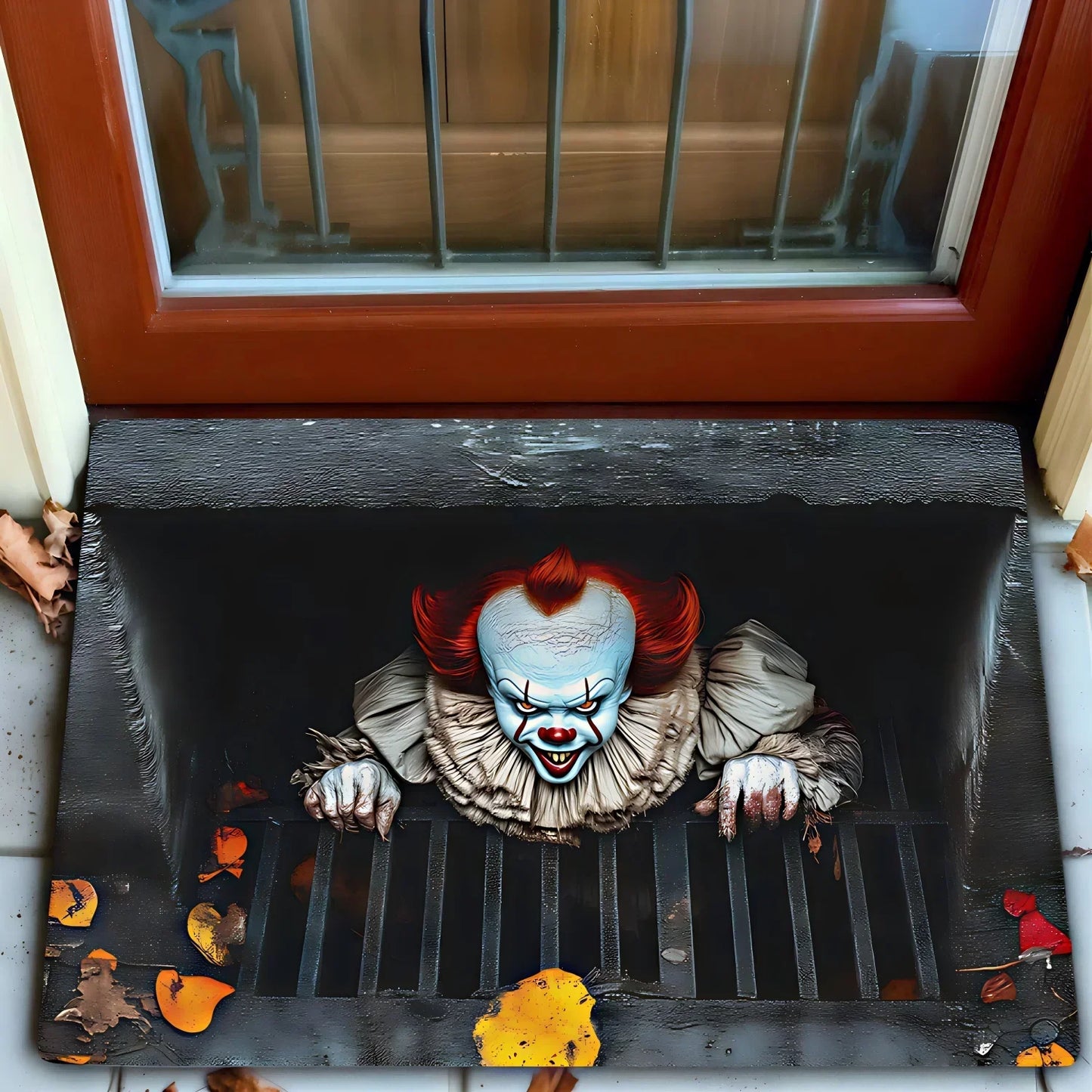 Pennywise Horror Door Mat – Non-Slip Absorbent Indoor & Outdoor Rug