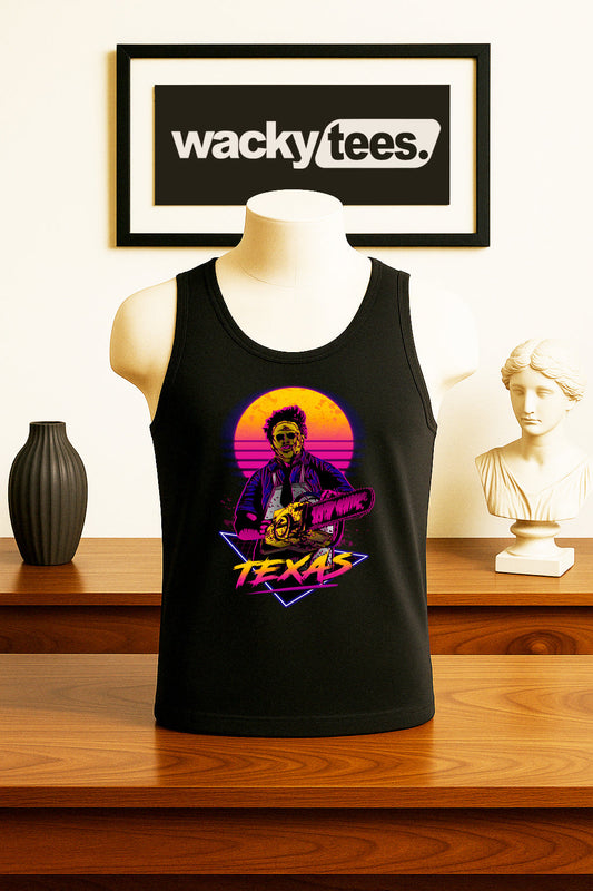 Texas Chainsaw Massacre Leatherface 80s Style Graphic Tee