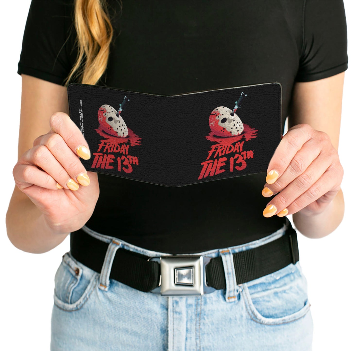 Bi-Fold Wallet - FRIDAY THE 13TH Vintage Jason Mask Poster Black Red