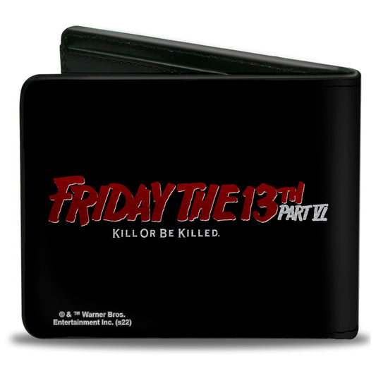 Bi-Fold Wallet - Friday the 13th PART VI KILL OR BE KILLED Movie Poster and Title Logo