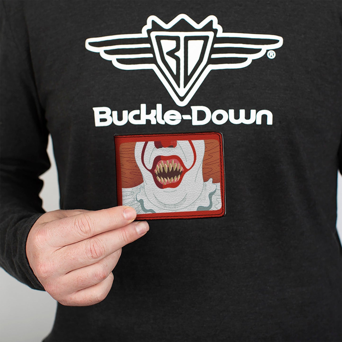 Bi-Fold Wallet - IT Chapter Two Pennywise Smile Close-Up + Title Logo Red/White