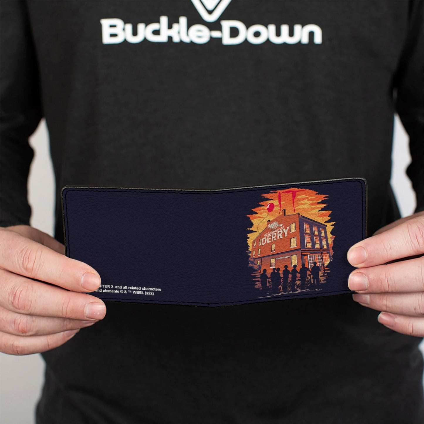 Bi-Fold Wallet - It Welcome to Derry Vintage Movie Poster Black Reds Yellows