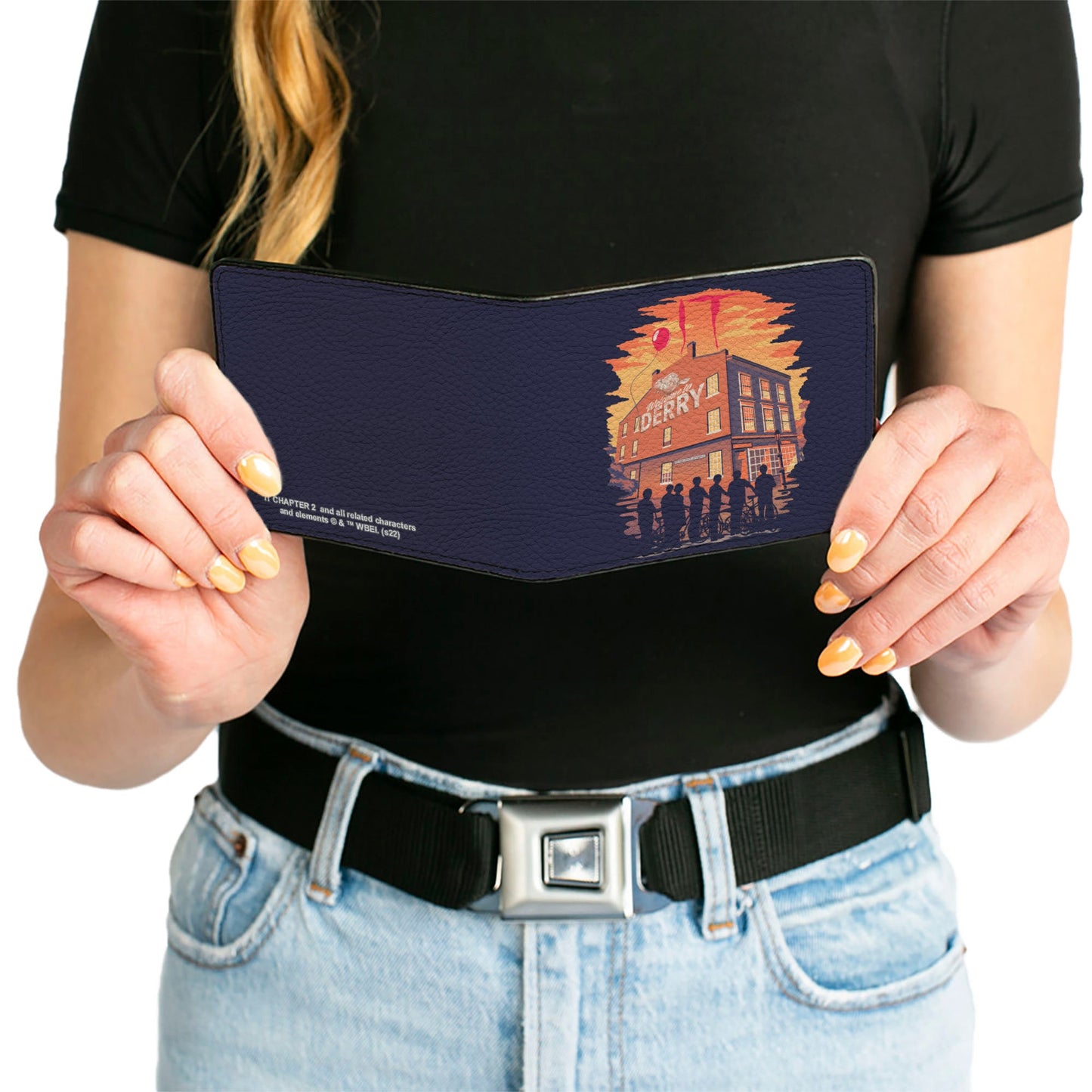 Bi-Fold Wallet - It Welcome to Derry Vintage Movie Poster Black Reds Yellows