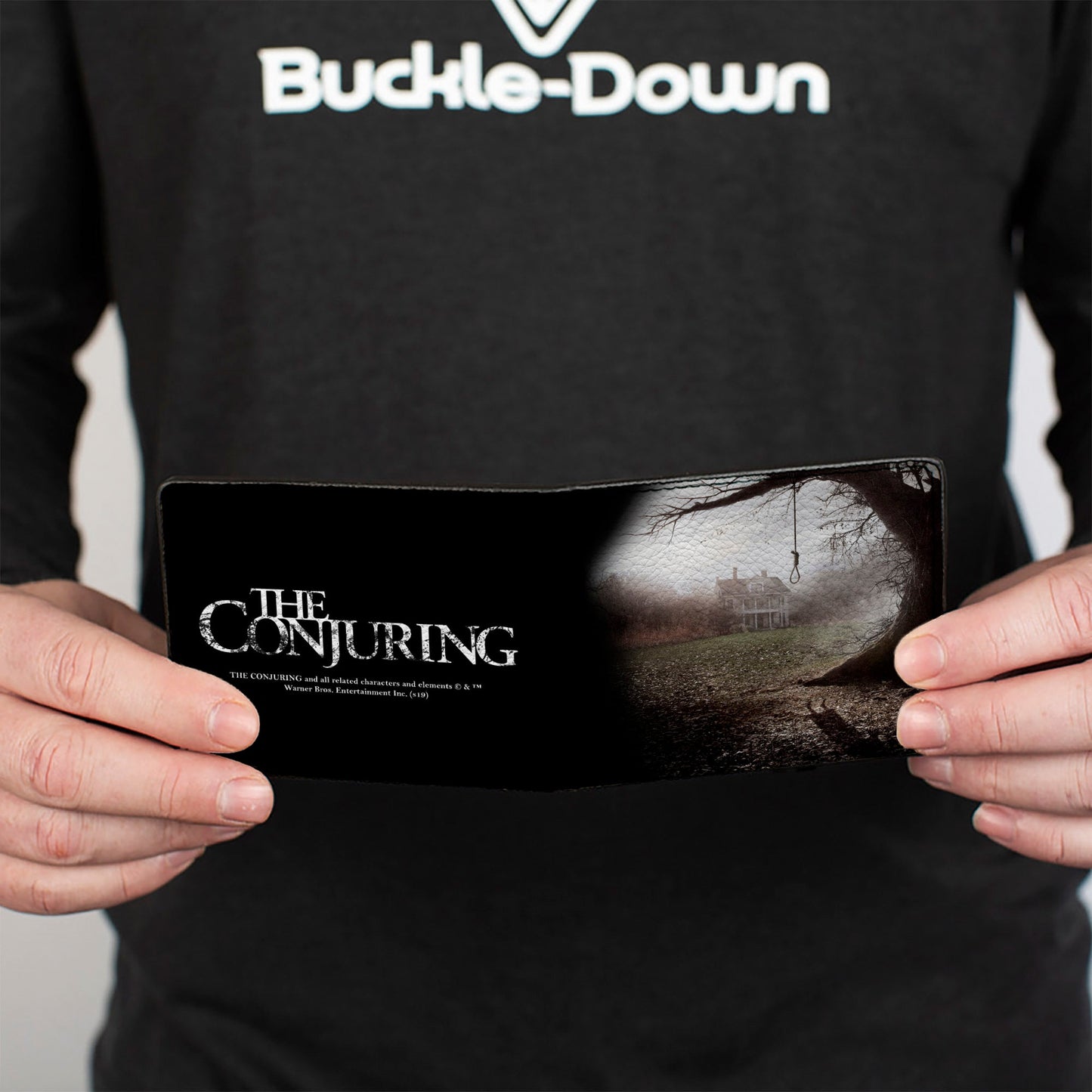 Bi-Fold Wallet - The Conjuring House Scene + Logo Black White