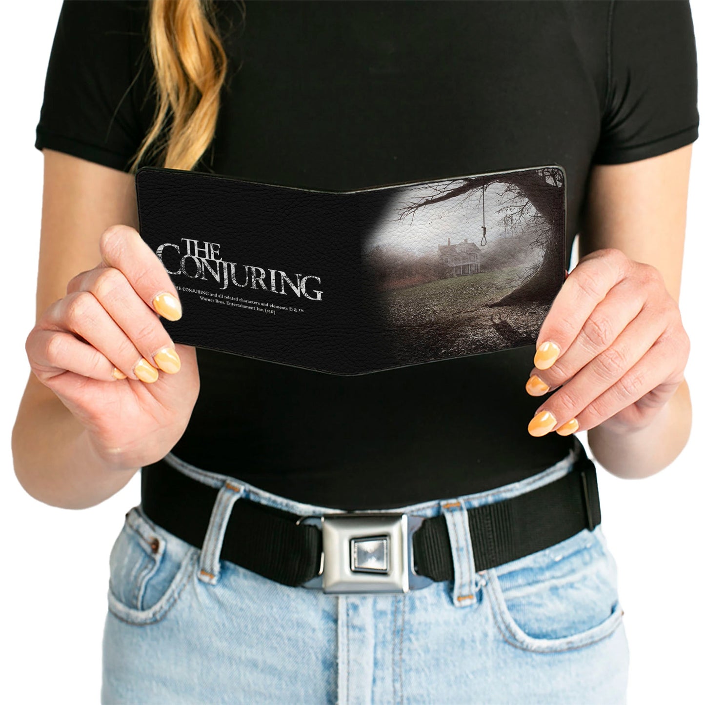 Bi-Fold Wallet - The Conjuring House Scene + Logo Black White