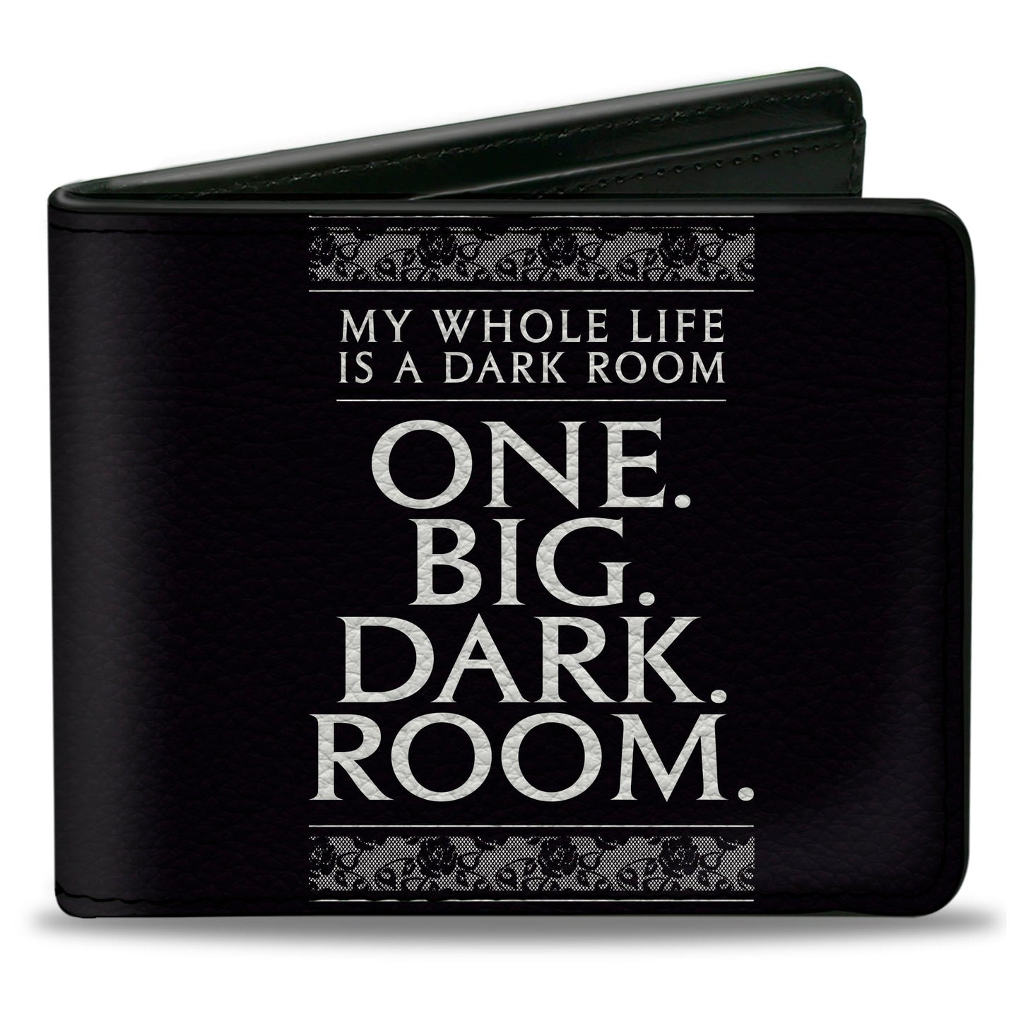 Bi-Fold Wallet - Beetlejuice ONE BIG DARK ROOM Lydia Quote Black/White