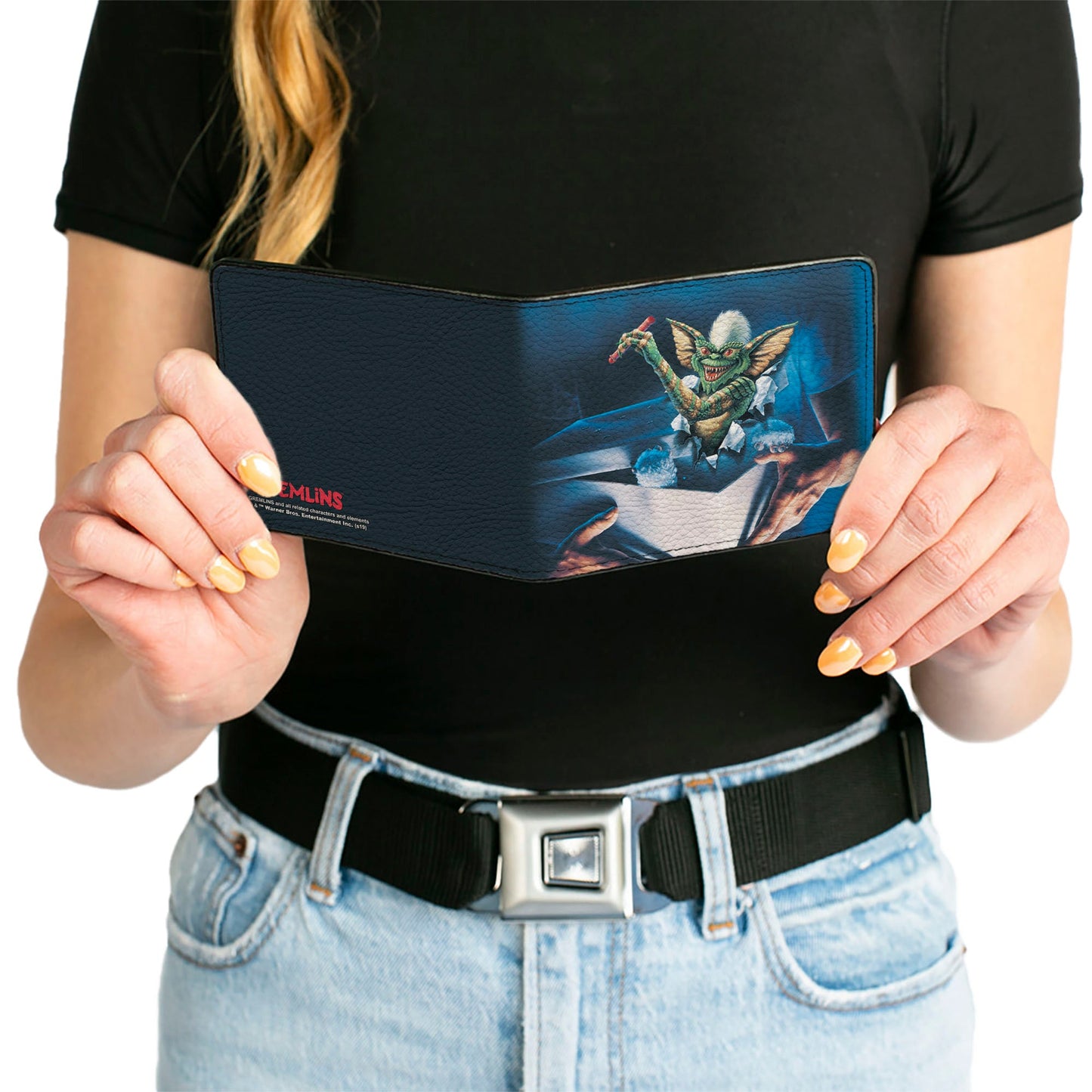 Bi-Fold Wallet - Gremlins Stripe Pose in Box + Logo Black Red