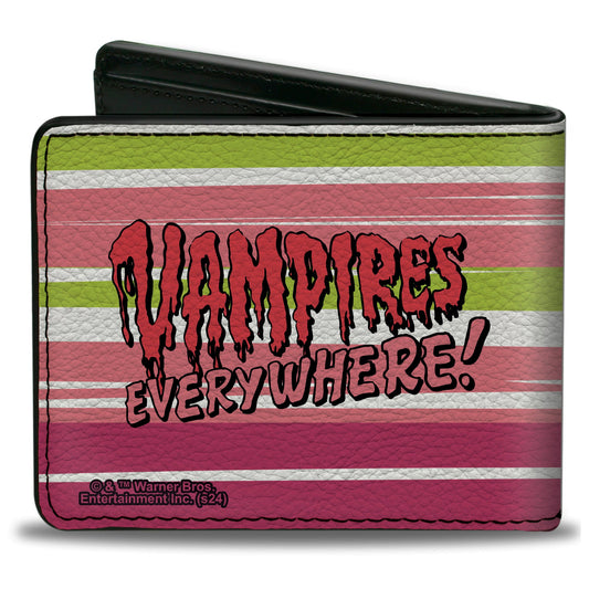 Bi-Fold Wallet - The Lost Boys Motorcycle Ride Silhouette White/Green/Pink