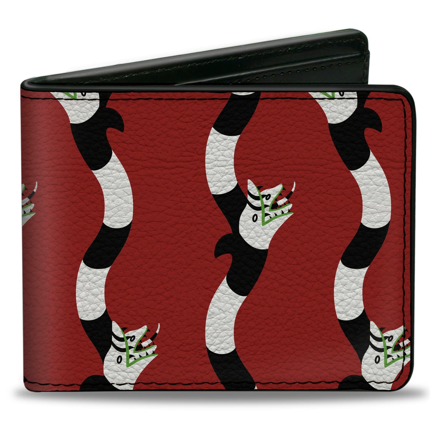 Bi-Fold Wallet - BEETLEJUICE Banner Sandworm Stripe Bed/Black/White