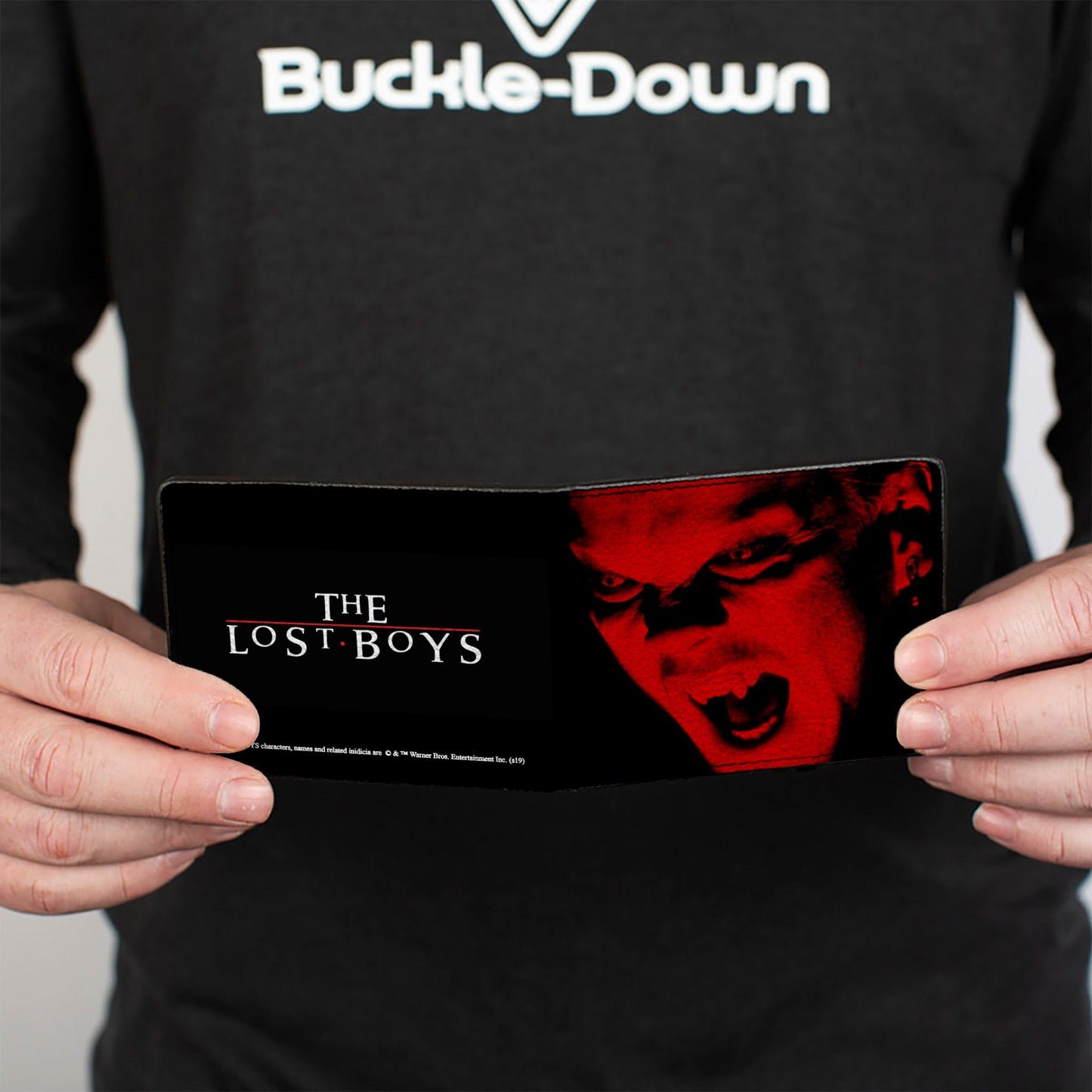 Bi-Fold Wallet - The Lost Boys David Face CLOSE-UP + Logo Black Reds White