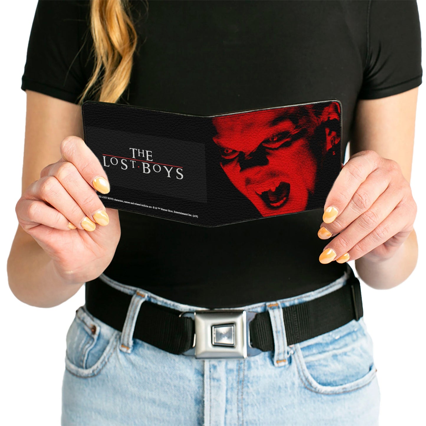 Bi-Fold Wallet - The Lost Boys David Face CLOSE-UP + Logo Black Reds White
