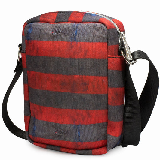 Women's Crossbody Wallet - Nightmare on Elm Street Freddy Krueger Stripes NEVER SLEEP AGAIN Red Grays