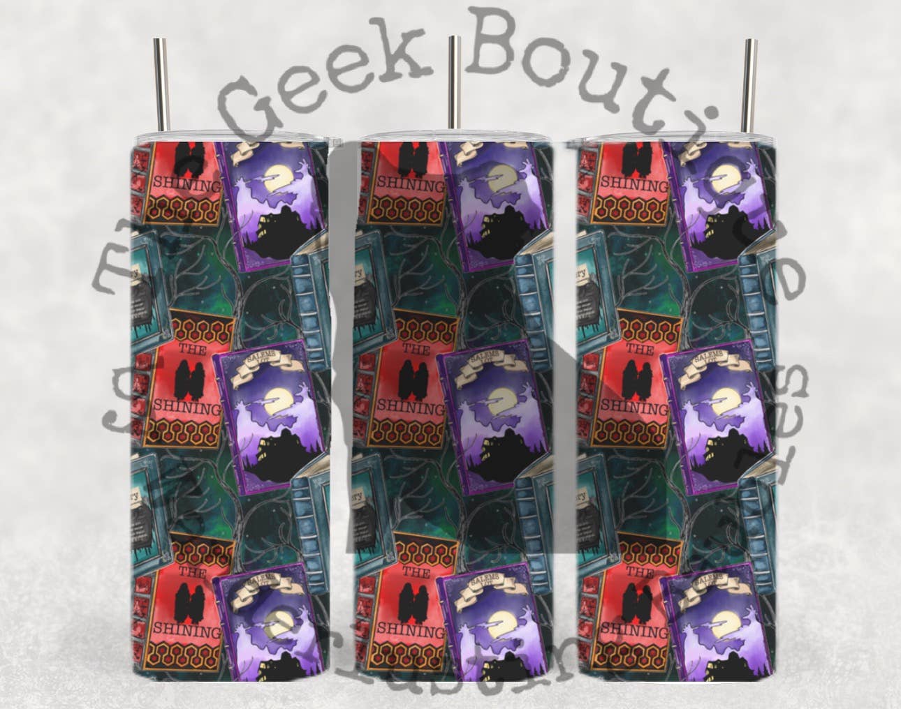 Classic Horror Novel Shining Salem Halloween Book Tumbler