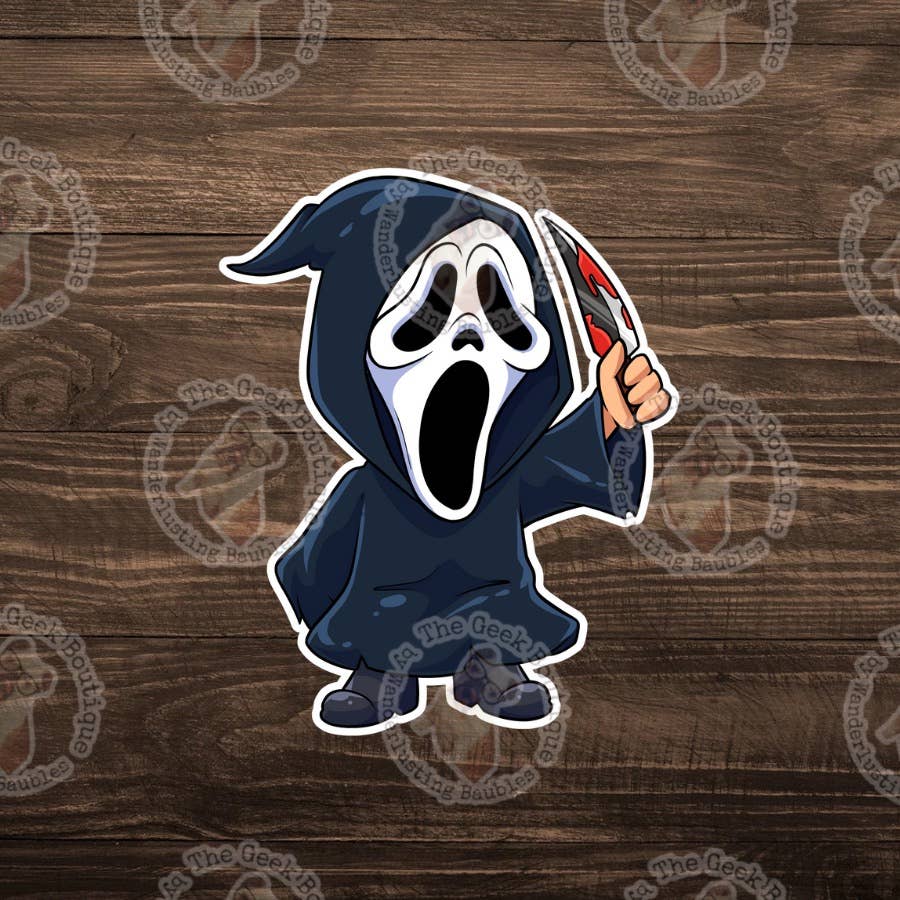 3" Vinyl FW Cute Ghostface Scream Horror Movie Sticker