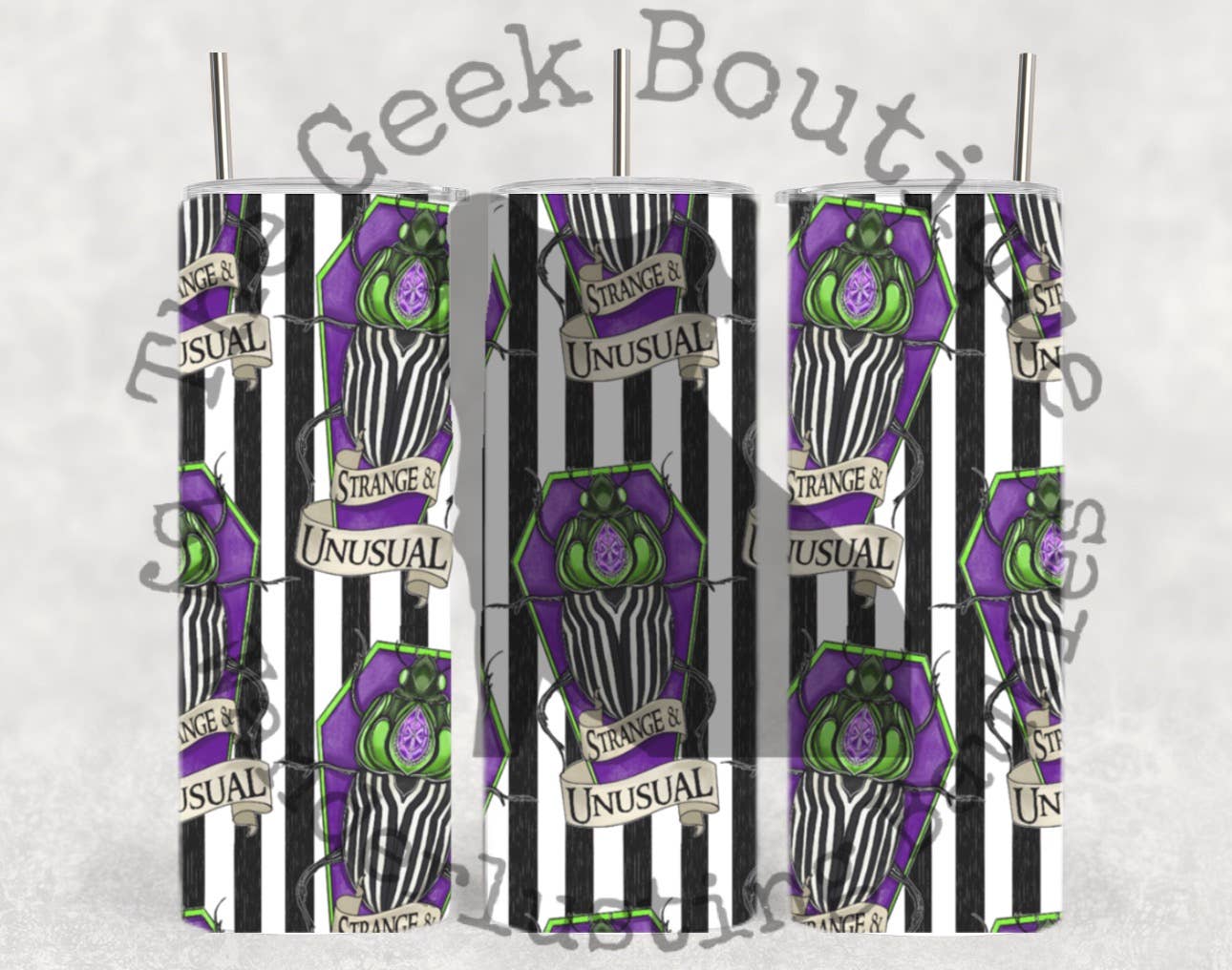 Beetlejuice Strange & Unusual Horror Tumbler