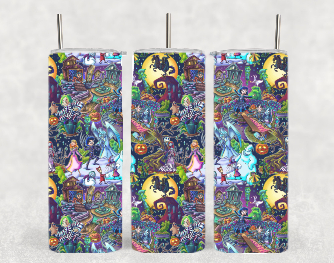 Spooky Movie Mashup Horror Halloween Inspired Tumbler