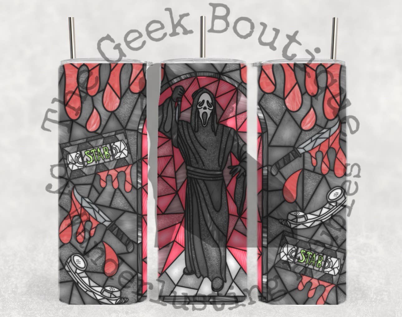 Scream Movie Horror Halloween Stab Full Body Tumbler