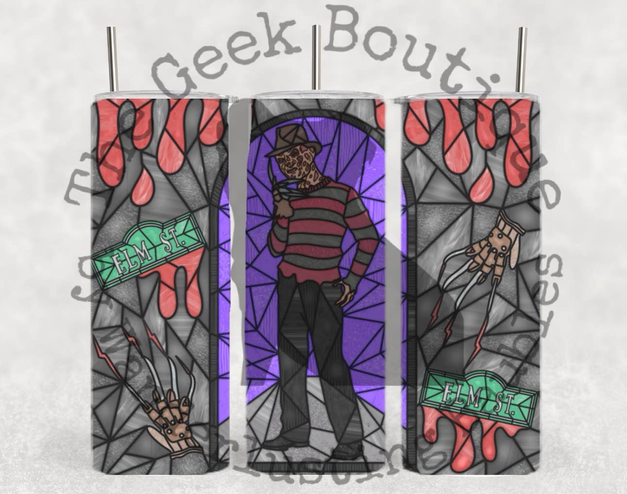 Freddy Nightmare Movie Horror Halloween Spooky Tumbler