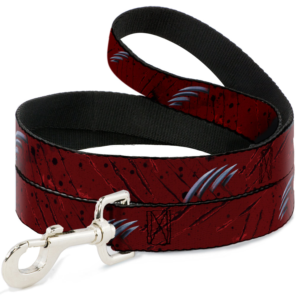 Dog Leash - A NIGHTMARE ON ELM STREET/Freddy's Hand Scratching Reds/Black/Gray