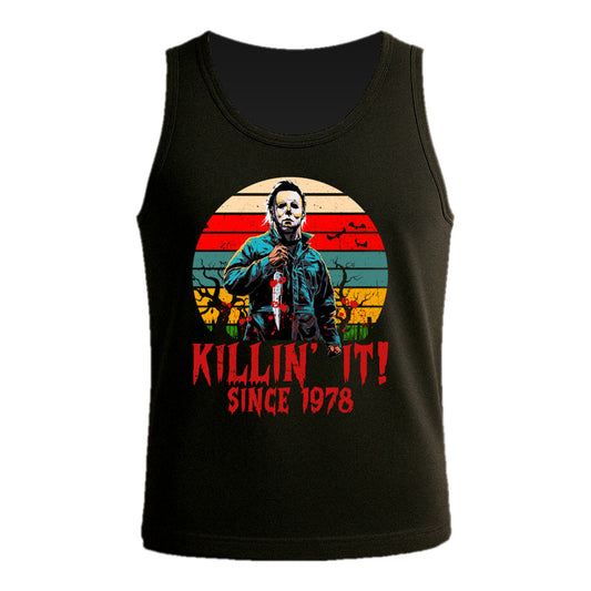 Killin' It Since '78 Michael Myers black tank top