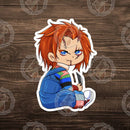 3" Vinyl Chibi Chucky Child's Play Horror Halloween Sticker