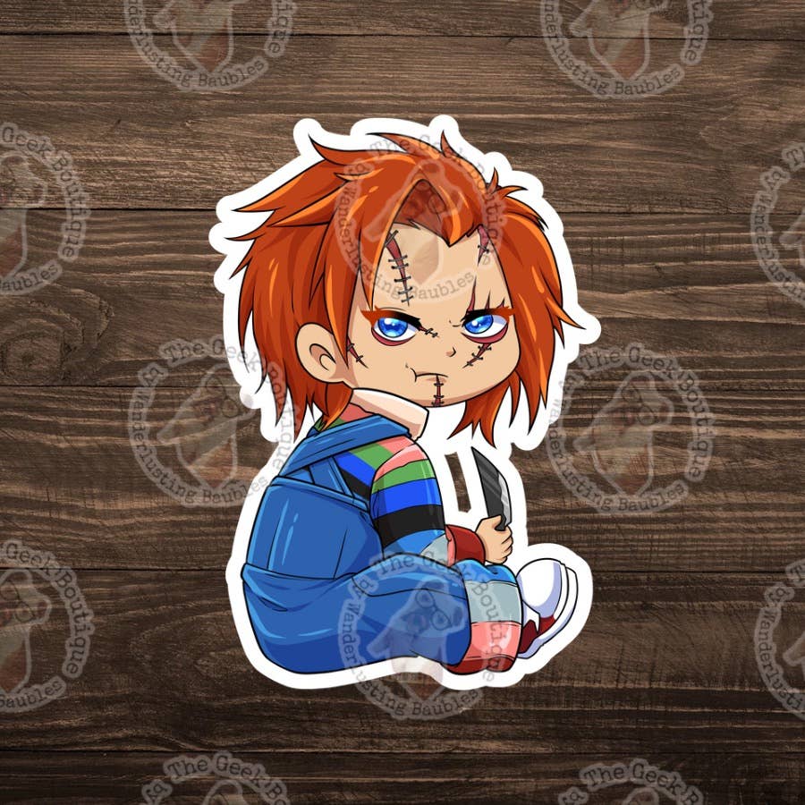3" Vinyl Chibi Chucky Child's Play Horror Halloween Sticker
