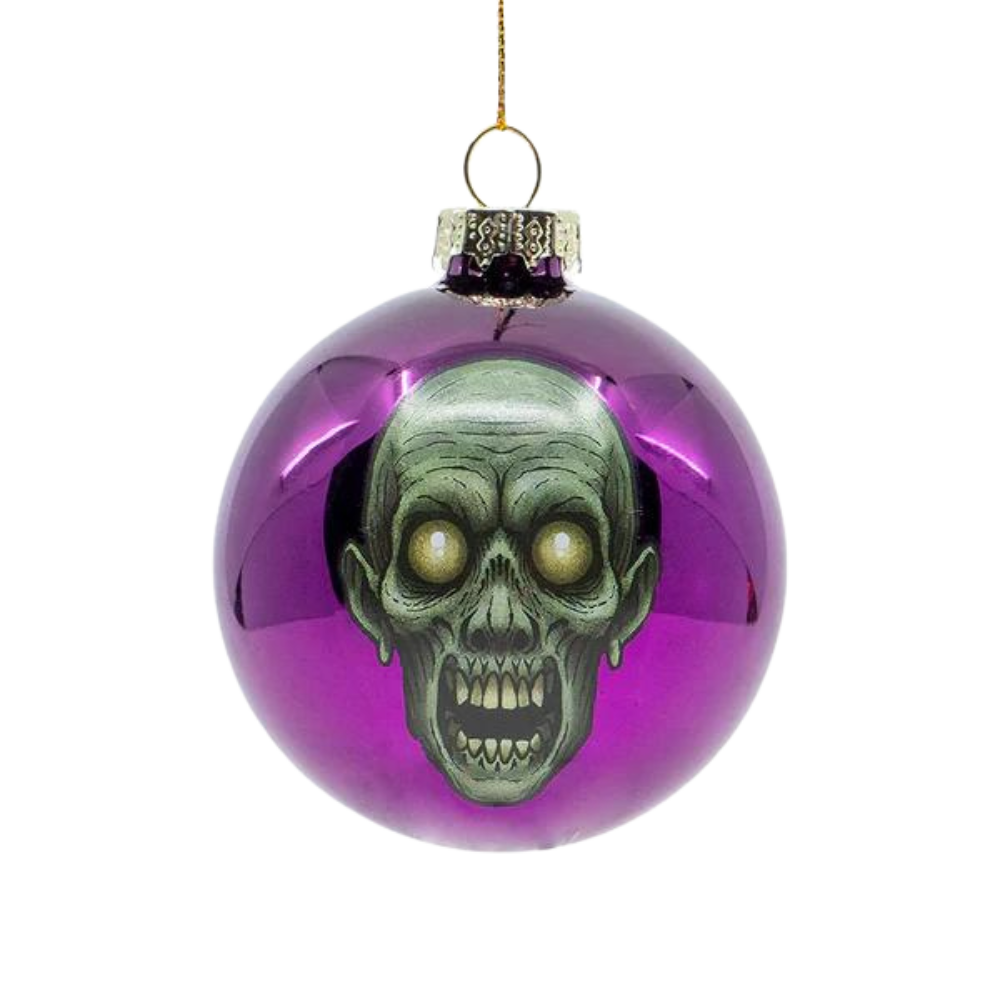 Ghoulish Glass Ornaments 4 Pack