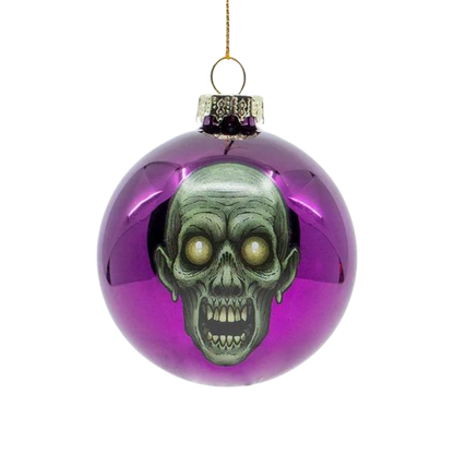 Ghoulish Glass Ornaments 4 Pack