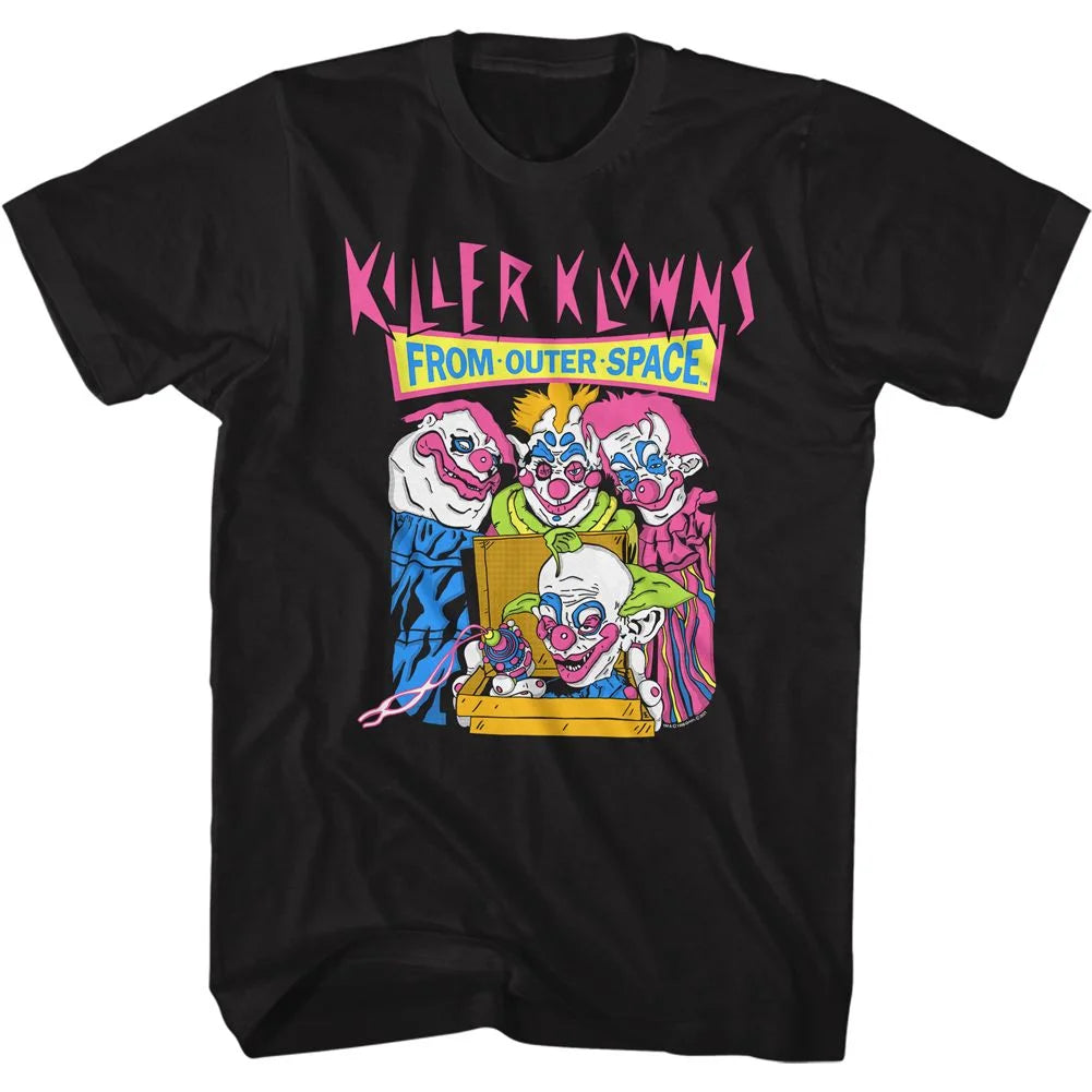 Killer Klowns from Outer Space Pizza Deliveries Black Adult T-Shirt