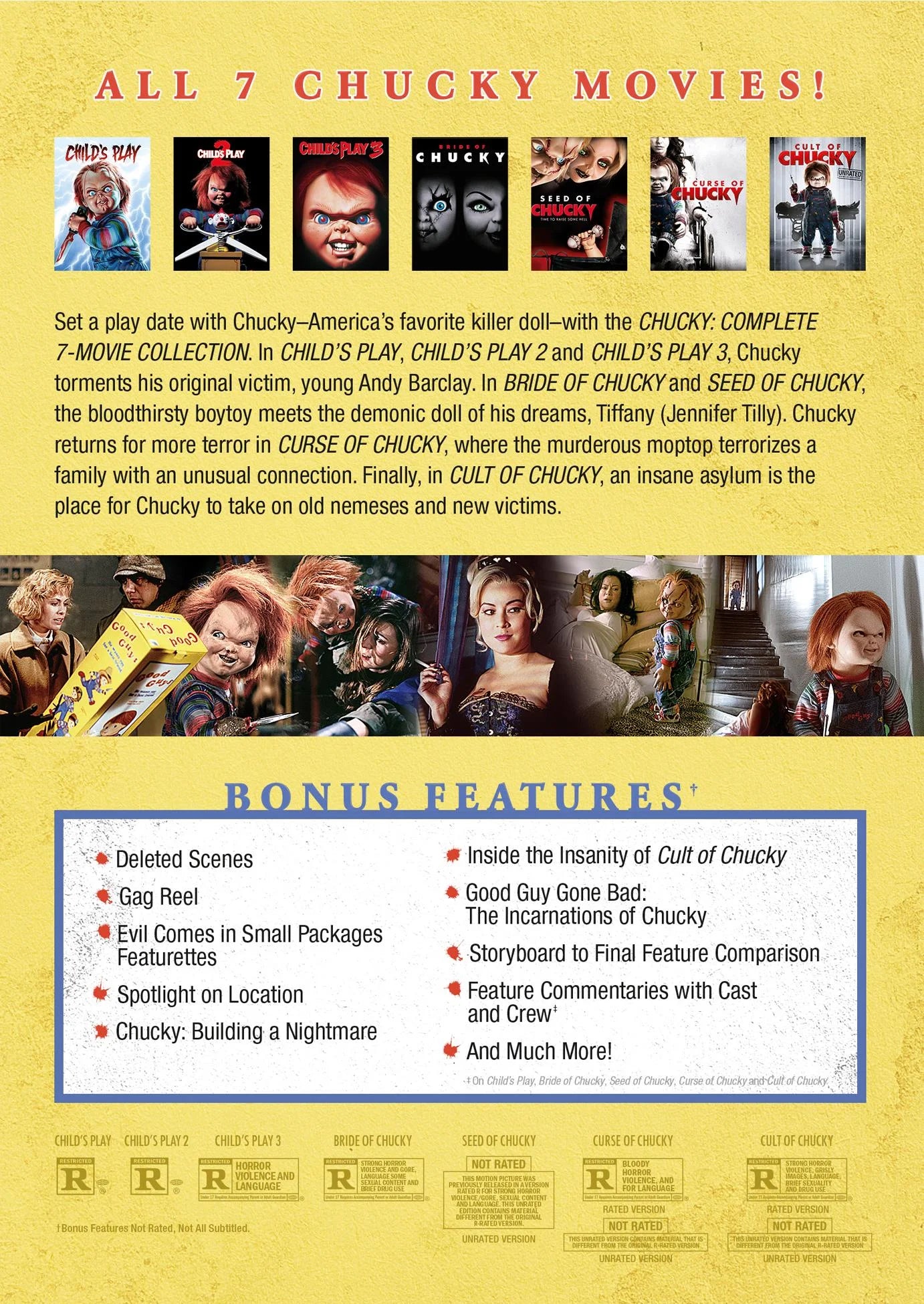 Chucky: the Complete Collection (Child'S Play / Child'S Play 2 / Child'S Play 3 / Bride of Chucky / Seed of Chucky / Curse of Chucky / Cult of Chucky) (DVD)