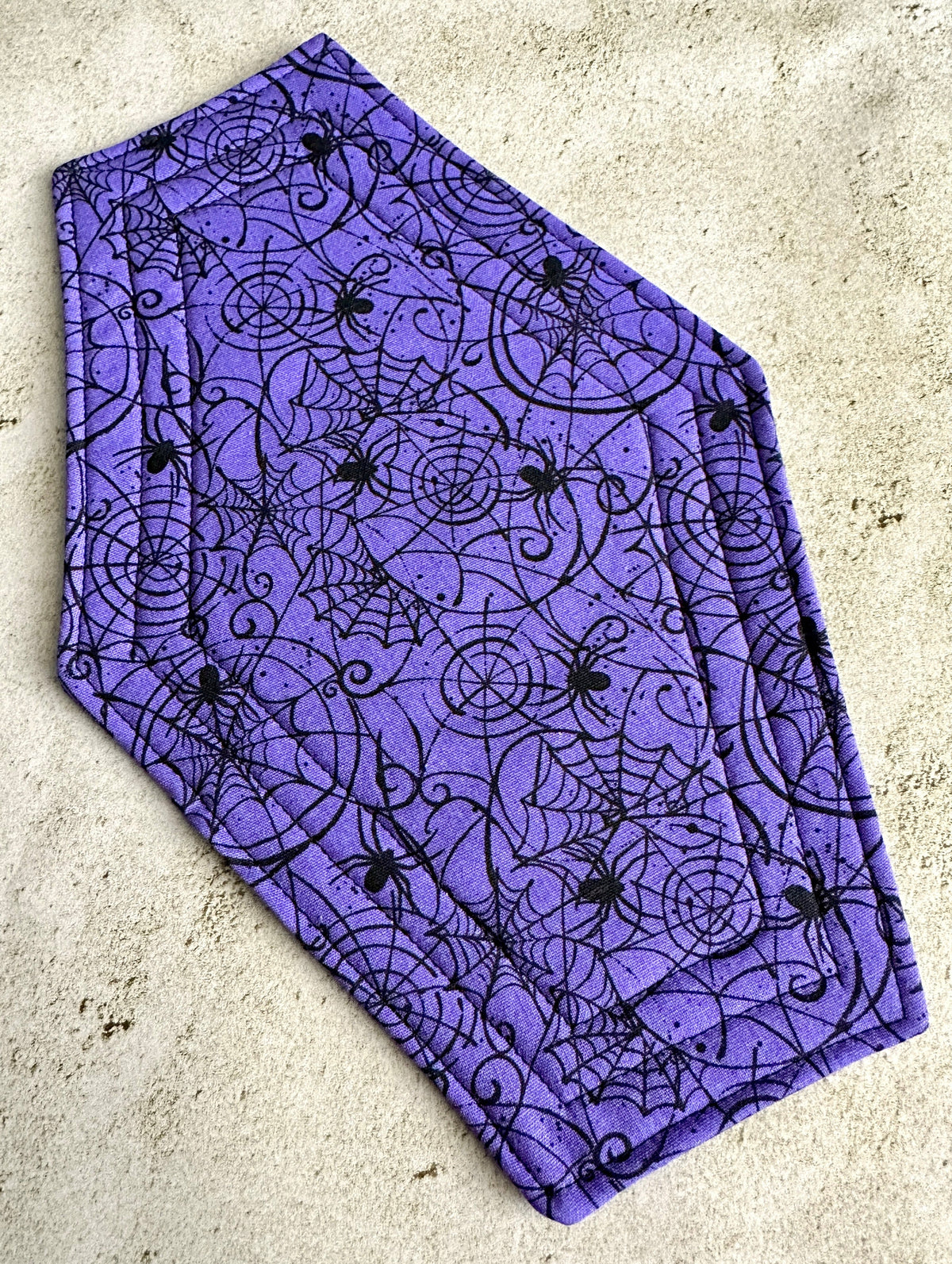 Spiderweb Coffin Coaster (Mug Rug)