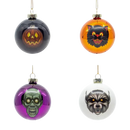 Ghoulish Glass Ornaments 4 Pack