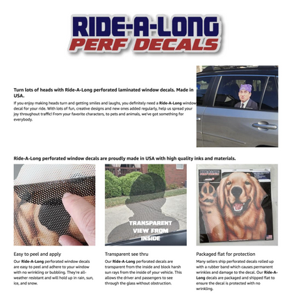 *NEW* Thriller Zombie *RIDE A LONG* Perforated Decal