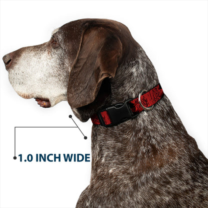 Plastic Clip Collar - Freddy Poses/Quote Scrawls/Hand Scratching2 Reds/Black