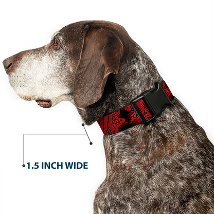 Plastic Clip Collar - Freddy Poses/Quote Scrawls/Hand Scratching2 Reds/Black