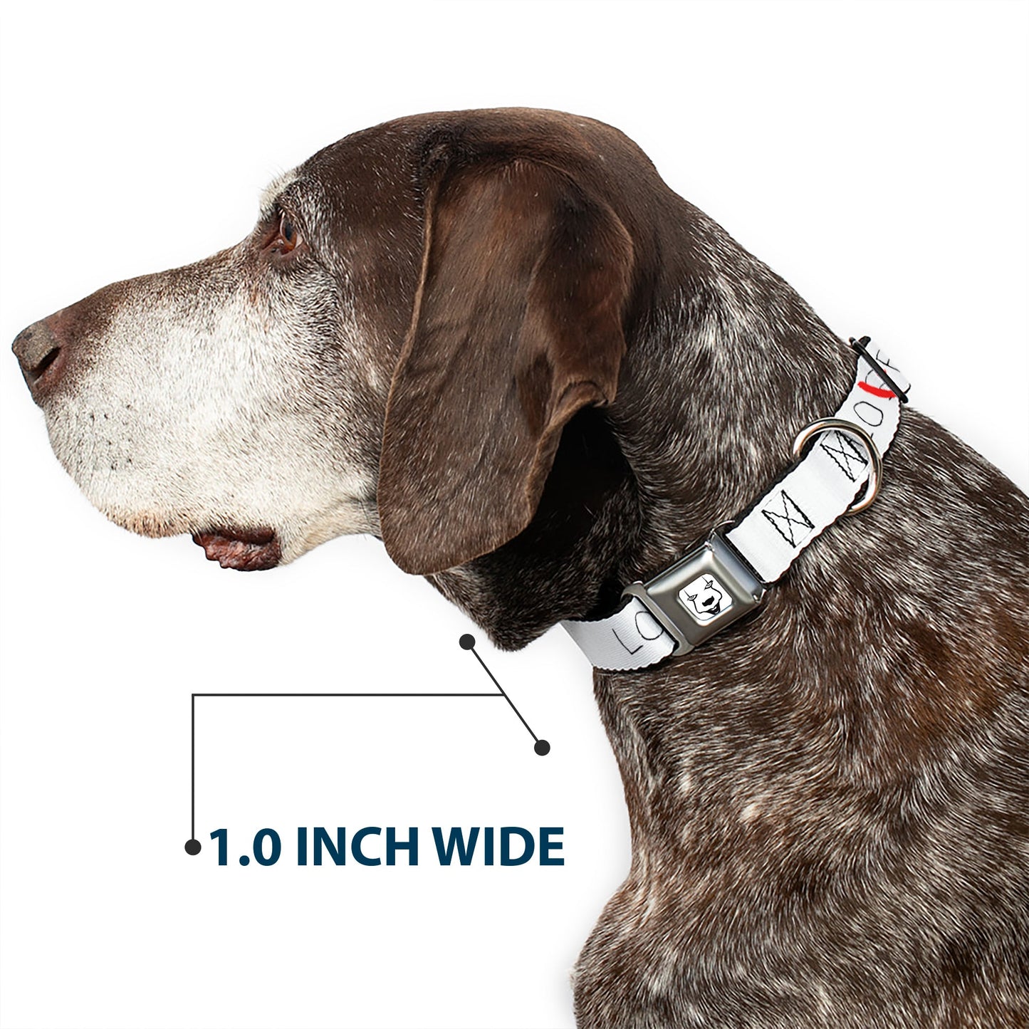 It Chapter Two LOSER/LOVER Full Color White/Black/Red Seatbelt Buckle Collar - It Chapter Two LOSER/LOVER White/Black/Red