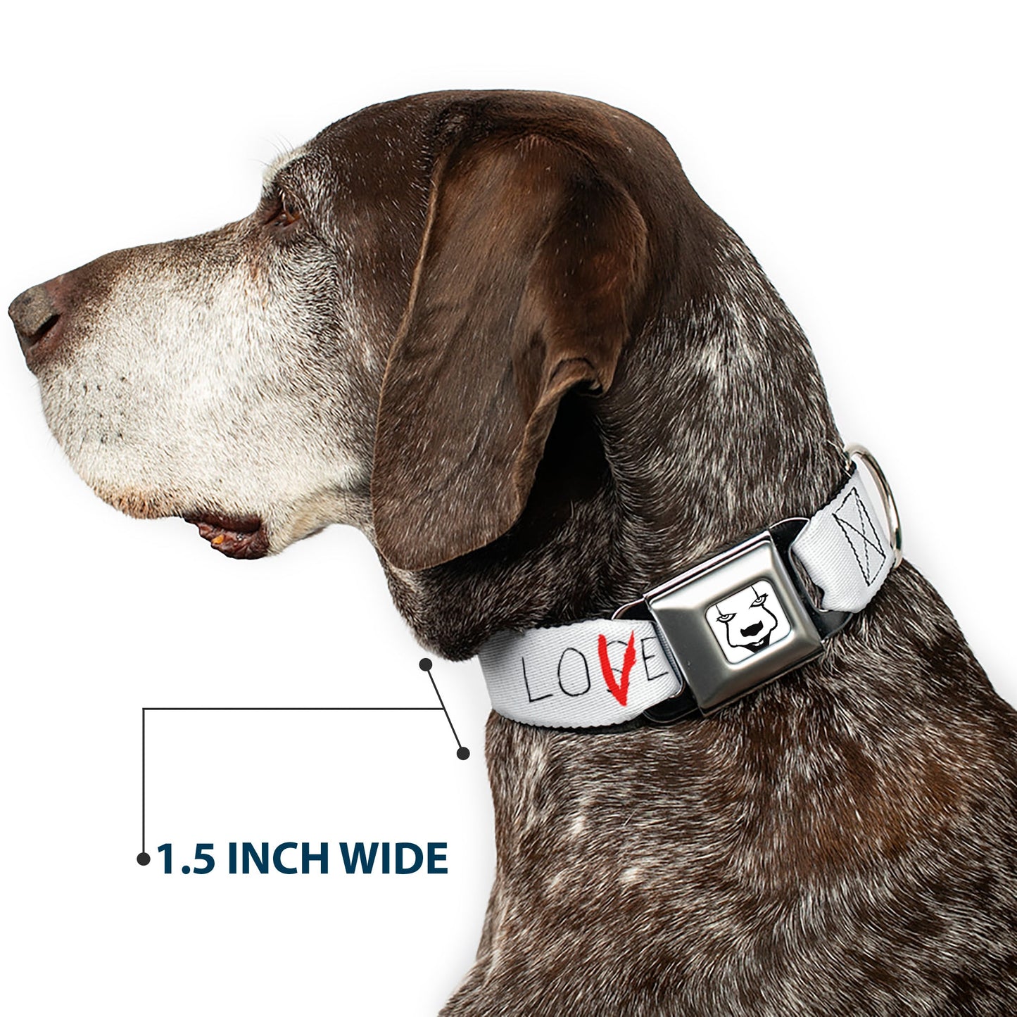 It Chapter Two LOSER/LOVER Full Color White/Black/Red Seatbelt Buckle Collar - It Chapter Two LOSER/LOVER White/Black/Red