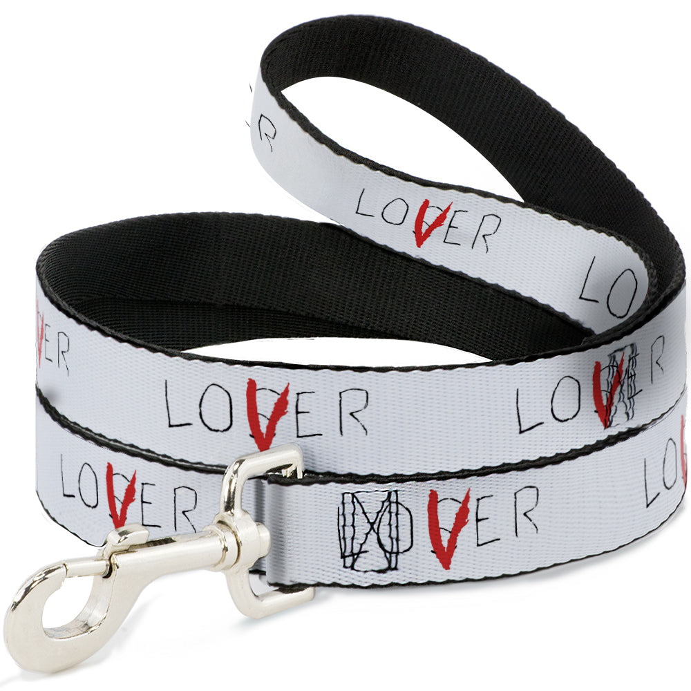 Dog Leash - It Chapter Two LOSER/LOVER White/Black/Red