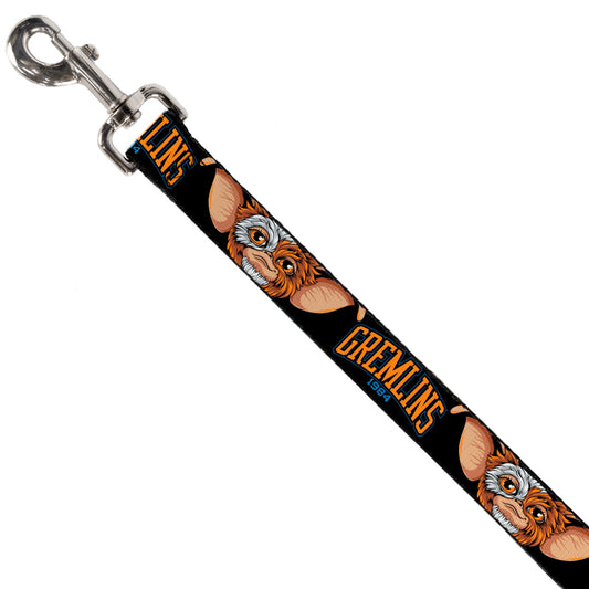 Dog Leash - GREMLINS 1984 Gizmo Face Close-Up Black