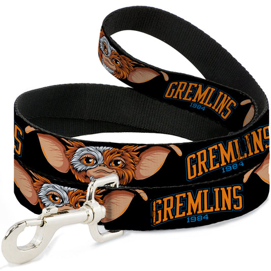 Dog Leash - GREMLINS 1984 Gizmo Face Close-Up Black